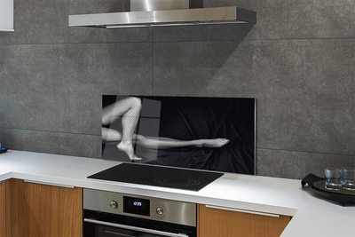 Moderne keuken achterwand Zwarte visnet benen