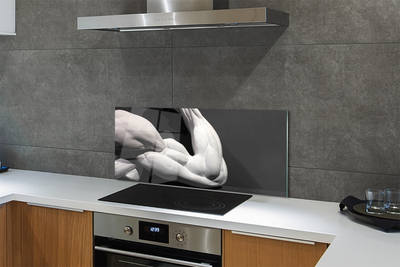 Moderne keuken achterwand Zwart-witte spieren