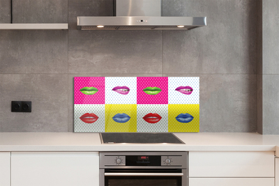 Moderne keuken achterwand Gekleurde mond