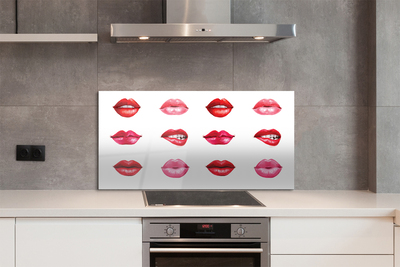 Moderne keuken achterwand Rode en roze lippen