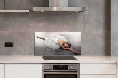 Moderne keuken achterwand Vrouw witte balletjurk
