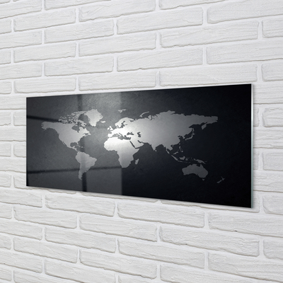 Keuken achterwand glas met print Zwarte achtergrond. Witte kaart