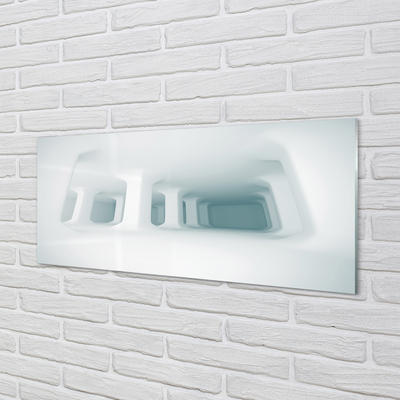 Glazen achterwand keuken Witte 3d-ondersteuning