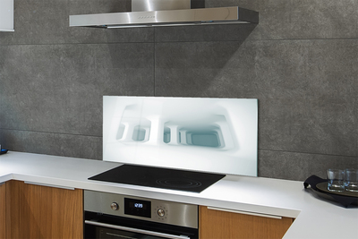 Glazen achterwand keuken Witte 3d-ondersteuning