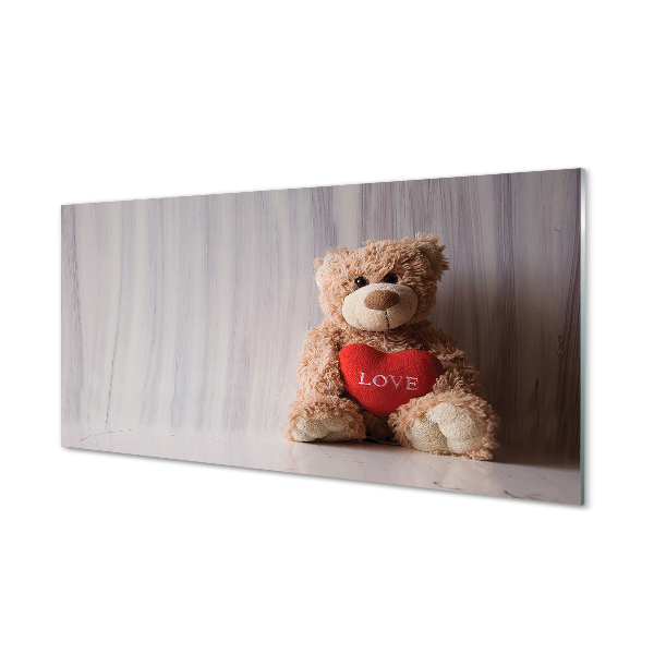 Moderne keuken achterwand Knuffelbeer