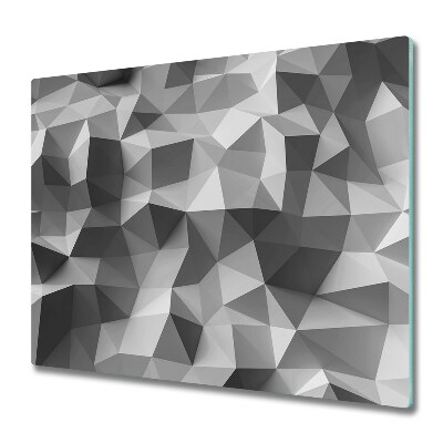 Snijplank van glas Abstractie driehoeken