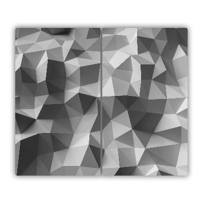 Snijplank van glas Abstractie driehoeken