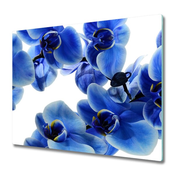 Snijplank van glas Blauwe orchidee