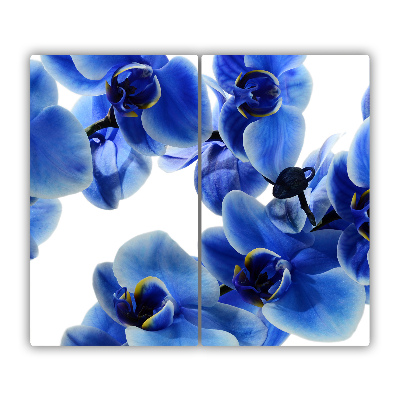 Snijplank van glas Blauwe orchidee