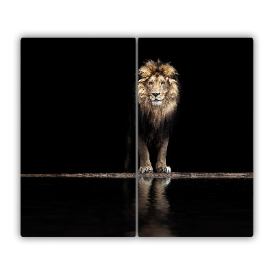 Snijplank van glas Portret van een leeuw