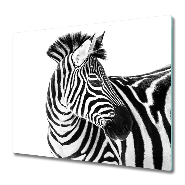 Snijplank van glas Zebra in de sneeuw