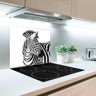 Snijplank van glas Zebra in de sneeuw