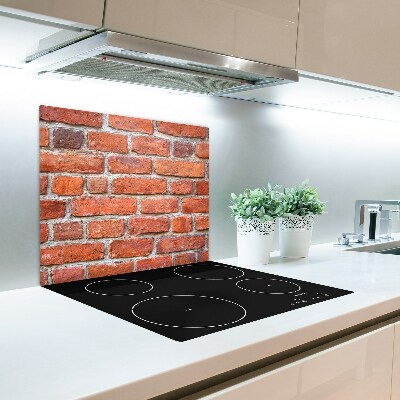 Glazen snijplank Stenen muur