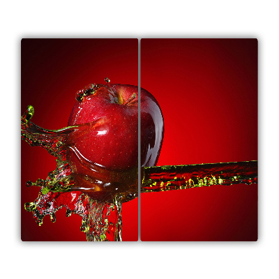 Glazen snijplank Appel en water