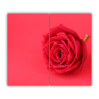 Snijplank glas Rode roos