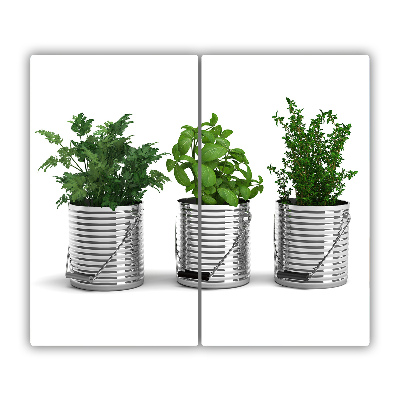 Fornuisafdekplaat snijplank Aromatische planten