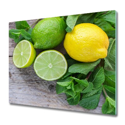 Fornuisafdekplaat snijplank Limoen en citroen