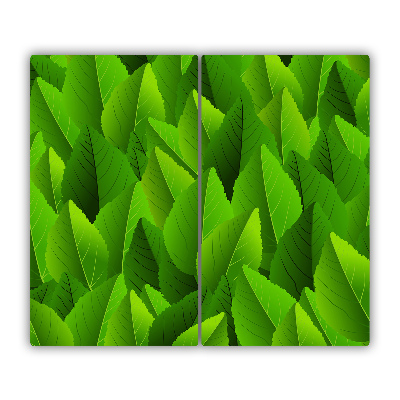 Snijplank glas Groene bladeren