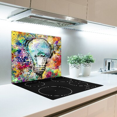 Snijplank glas Gloeilamp