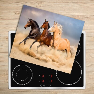 Snijplank glas Paarden in galop