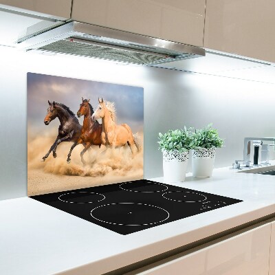 Snijplank glas Paarden in galop