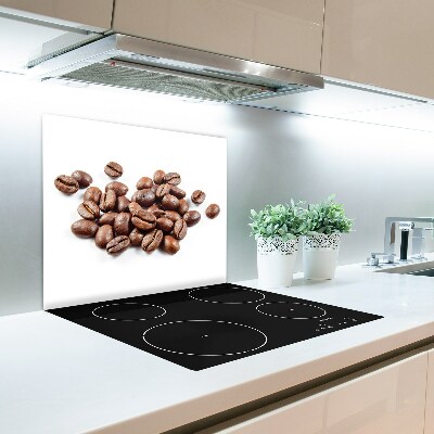 Glazen afdekplaat kookplaat Koffiebonen