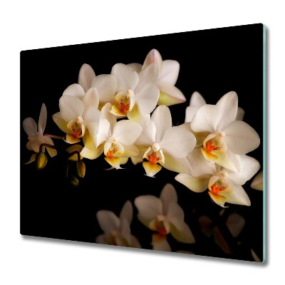 Snijplank glas Orchidee