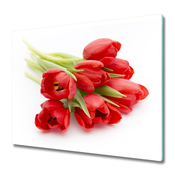 Afdekplaat voor kookplaat Rode tulpen