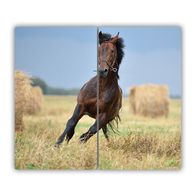 Afdekplaat voor kookplaat Een paard in een galop