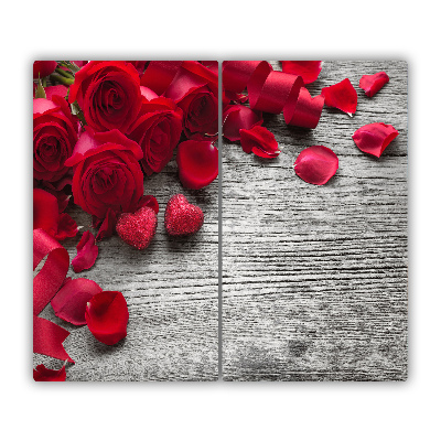Afdekplaat voor kookplaat Rode rozen