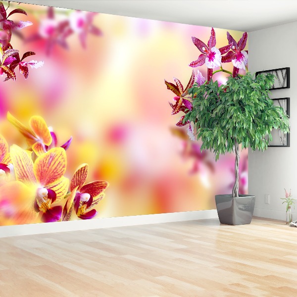 Zelfklevend fotobehang Roze orchidee