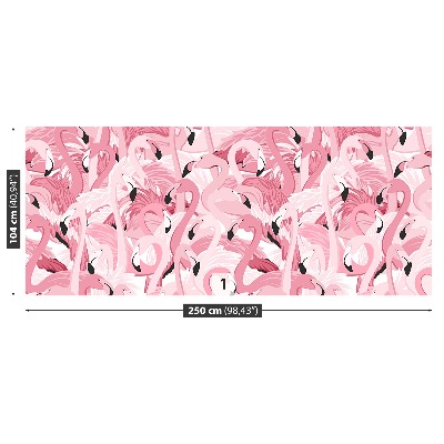 Fotobehang Roze flamingo's