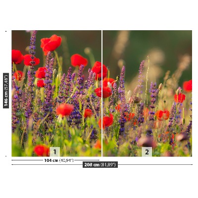 Zelfklevend fotobehang Veldbloemen