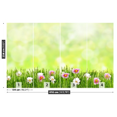 Zelfklevend fotobehang Grasbloemen