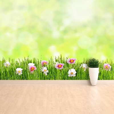 Zelfklevend fotobehang Grasbloemen