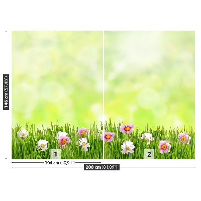 Zelfklevend fotobehang Grasbloemen