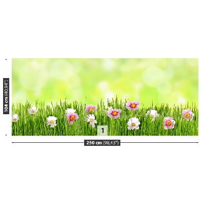 Zelfklevend fotobehang Grasbloemen