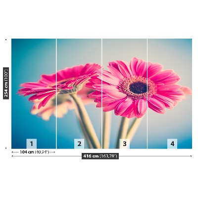 Zelfklevend fotobehang Roze bloemen