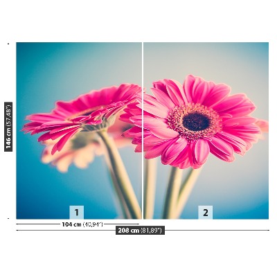 Zelfklevend fotobehang Roze bloemen