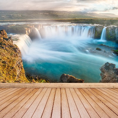 Fotobehang Godafoss-waterval