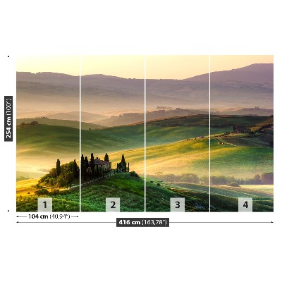 Fotobehang Panorama van toscane