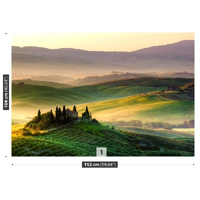 Fotobehang Panorama van toscane