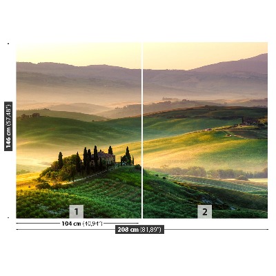 Fotobehang Panorama van toscane
