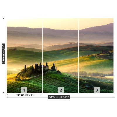 Fotobehang Panorama van toscane