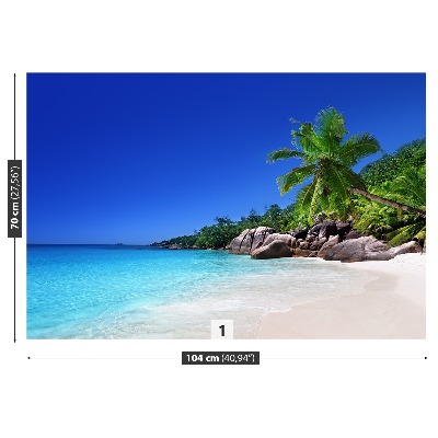 Fotobehang Seychellen beach