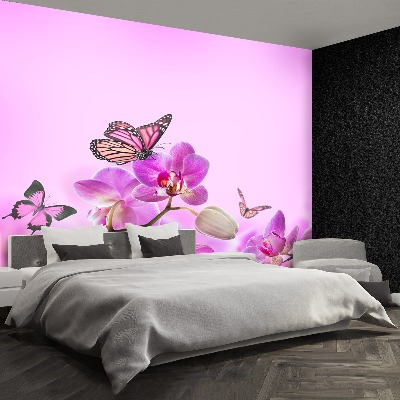 Zelfklevend fotobehang Orchidee vlinder