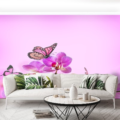 Zelfklevend fotobehang Orchidee vlinder