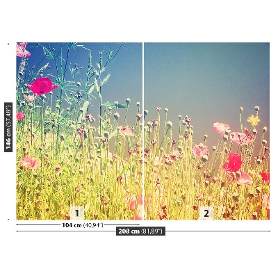 Zelfklevend fotobehang Vintage bloemen