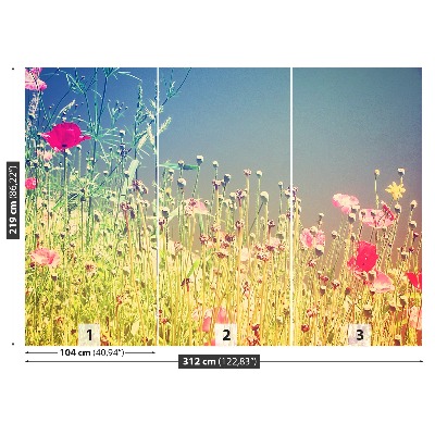 Zelfklevend fotobehang Vintage bloemen