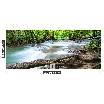 Fotobehang Waterval in het bos